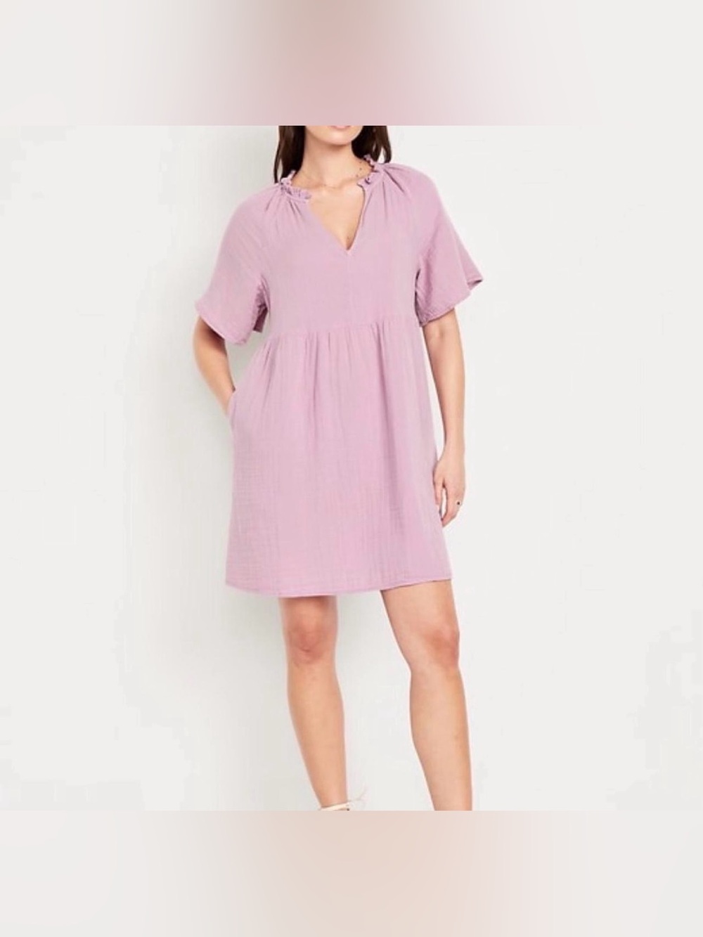 Old Navy Purple Mini Swing Dress